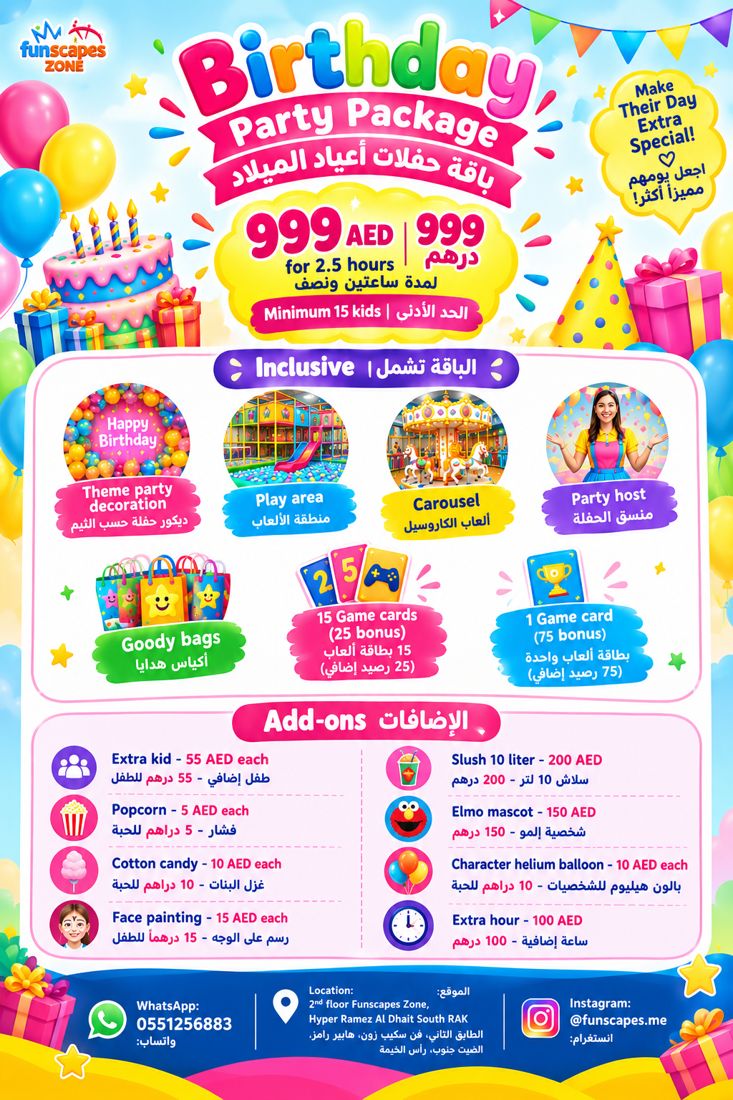 Birthday party package poster